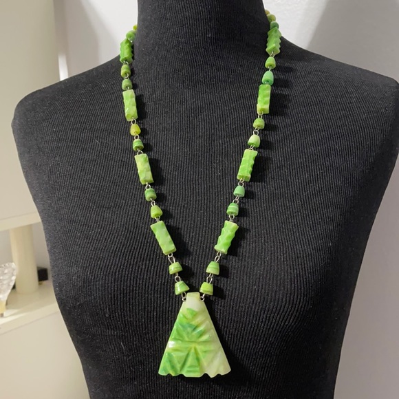 Vintage Aquamarine Agate Necklace - Picture 2 of 7